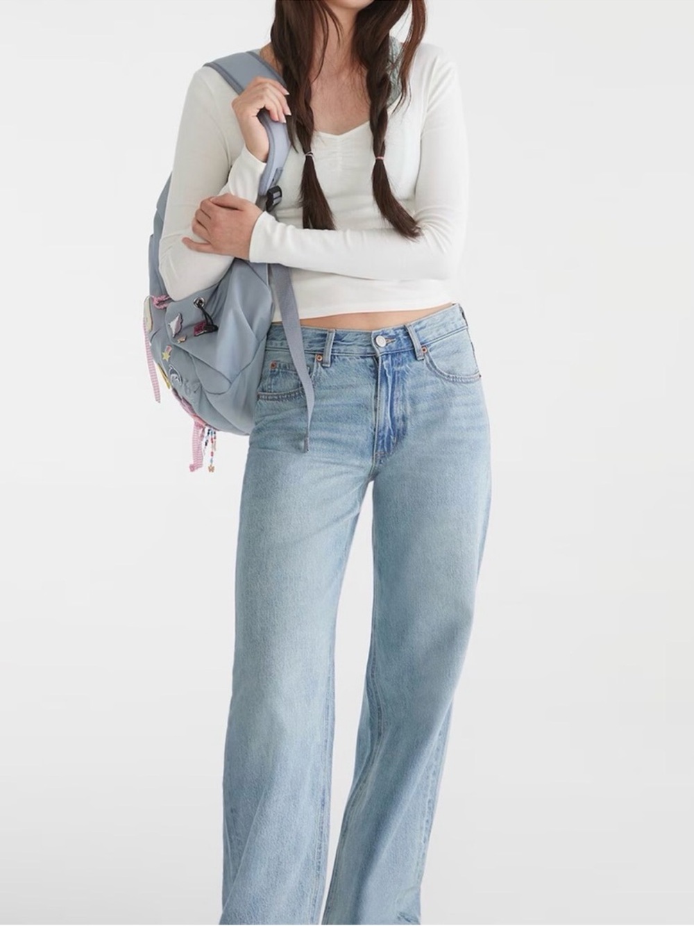 Aeropostale 90s Baggy Jeans Light Wash Size 4